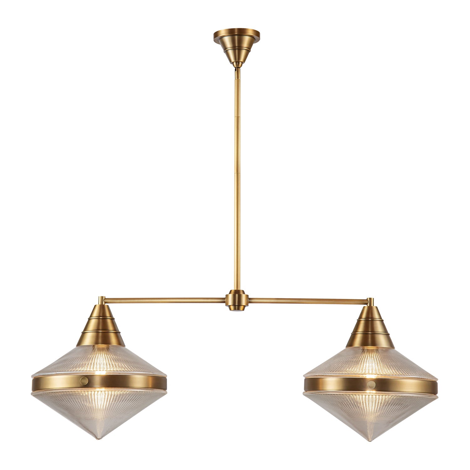 Alora Willard vintage brass linear pendant LP348241VBPG