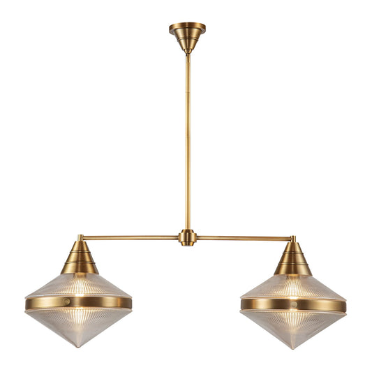Alora Willard vintage brass linear pendant LP348241VBPG