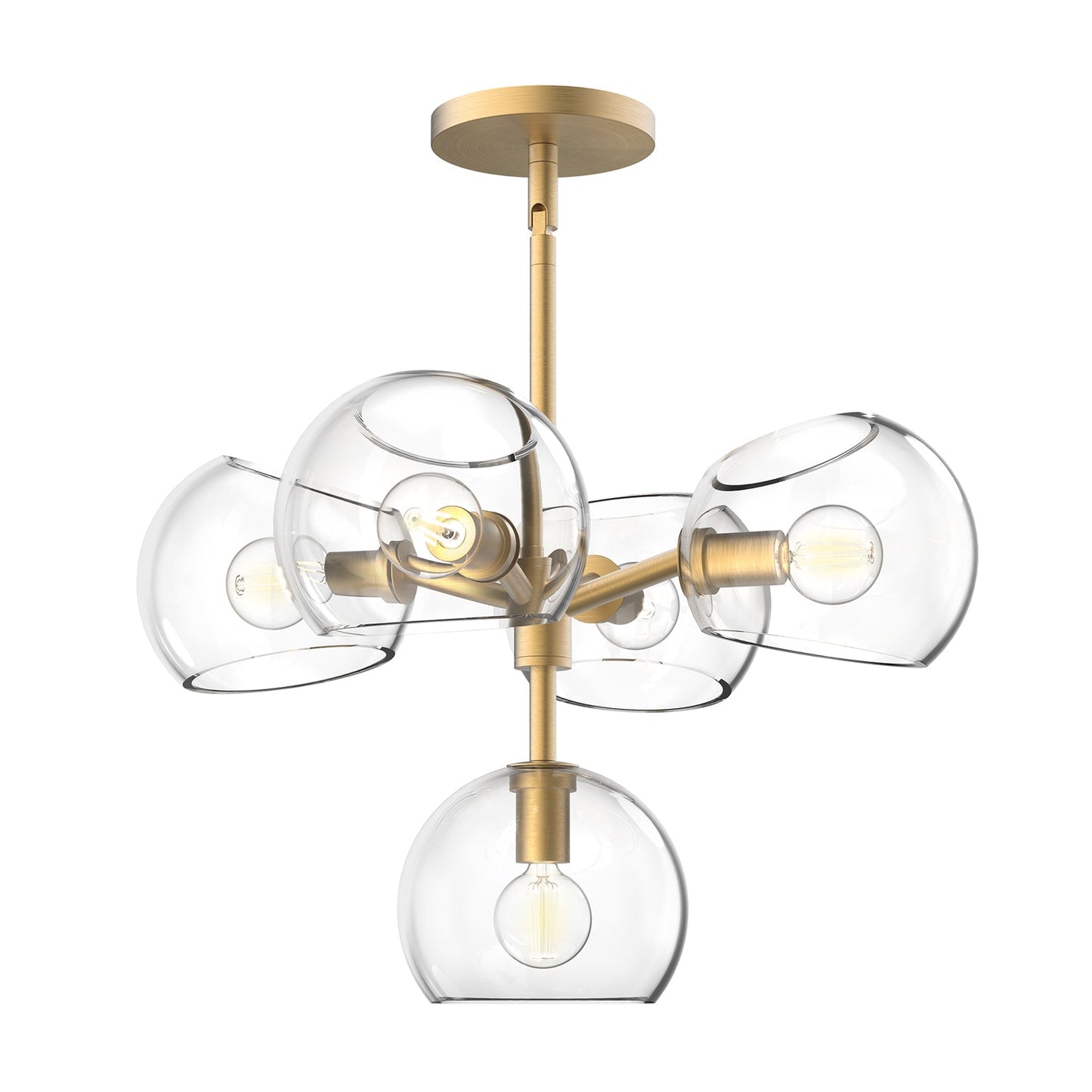 Alora Mood Willow brushed gold chandelier CH548518BGCL