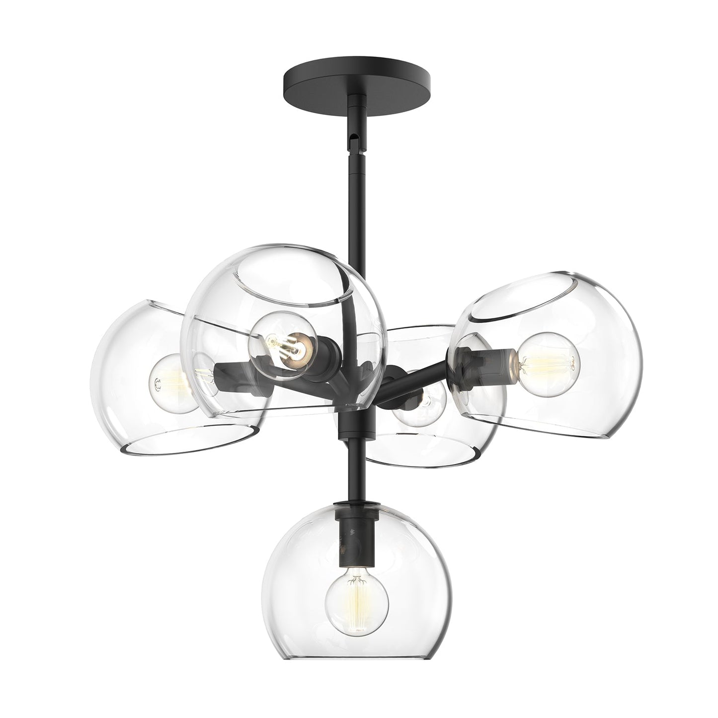 Alora Mood Willow clear glass chandelier CH548518MBCL
