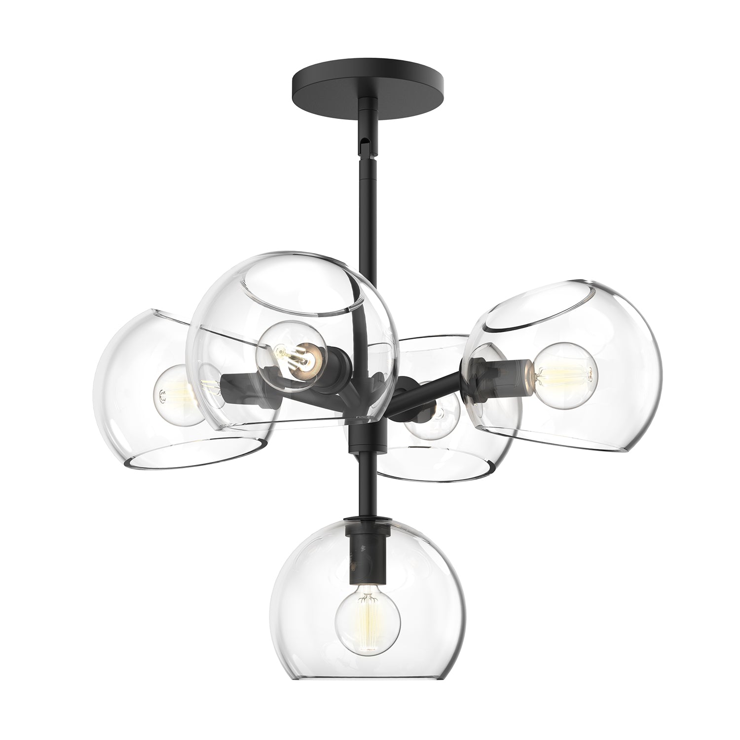 Alora Mood Willow clear glass chandelier CH548518MBCL