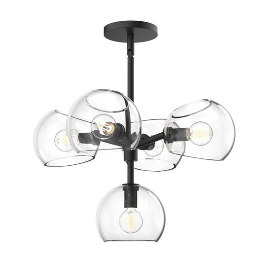 Alora Mood Willow clear glass chandelier CH548518MBCL