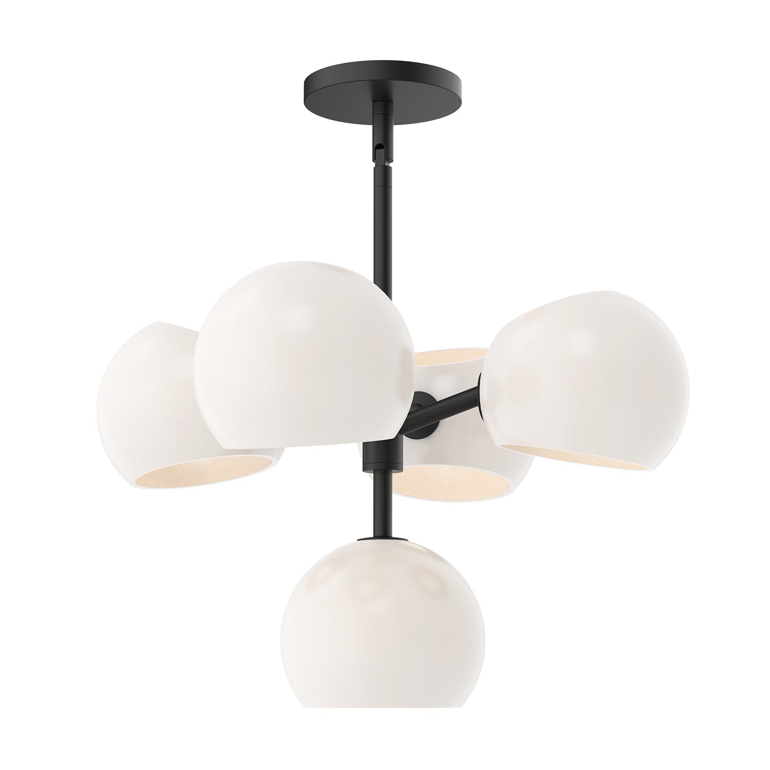 Alora Mood Willow matte black chandelier CH548518MBOP