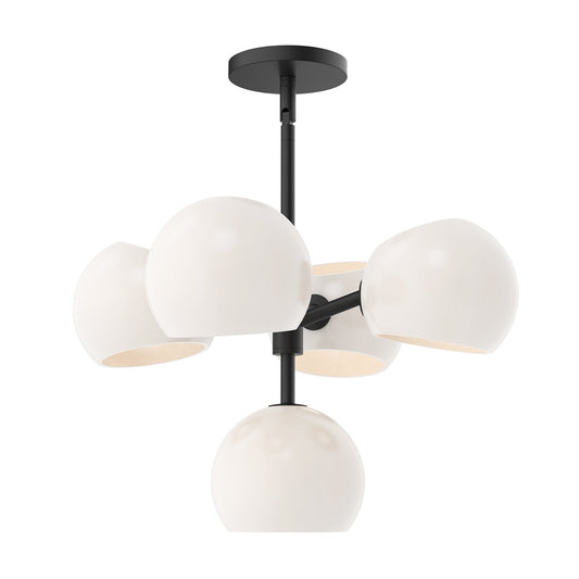 Alora Mood Willow matte black chandelier CH548518MBOP