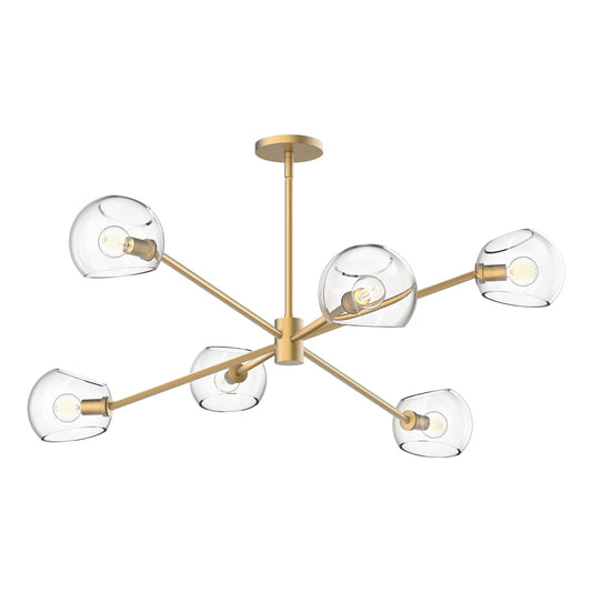 Alora Mood Willow brushed gold chandelier CH548637BGCL