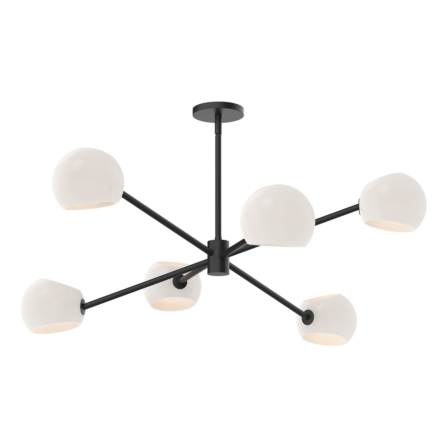 Alora Mood Willow matte black chandelier CH548637MBOP