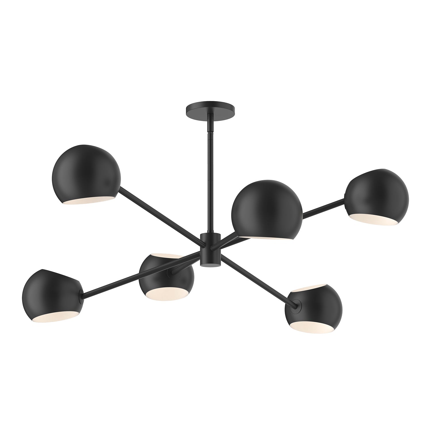 Alora Mood Willow matte black chandelier CH648637MB