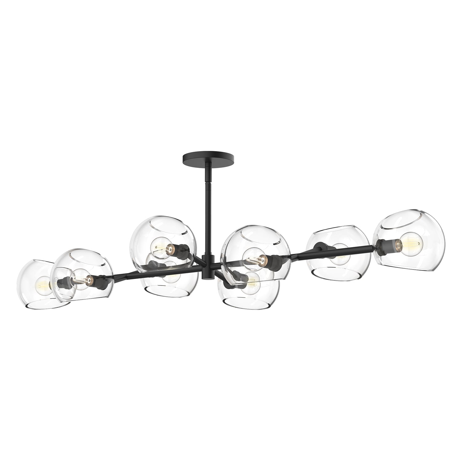 Alora Mood Willow clear glass linear pendant LP548848MBCL