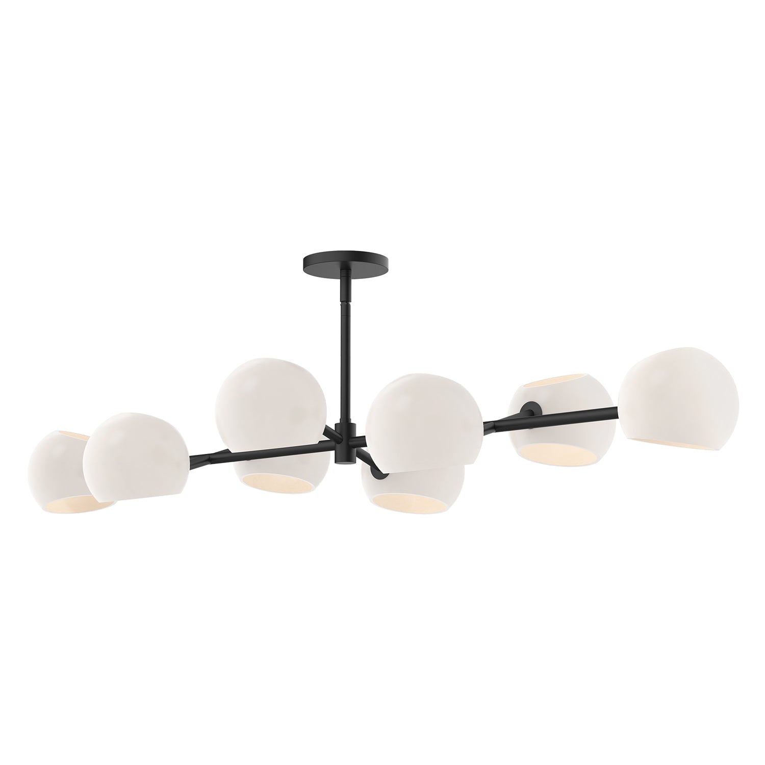 Alora Mood Willow matte black linear pendant LP548848MBOP