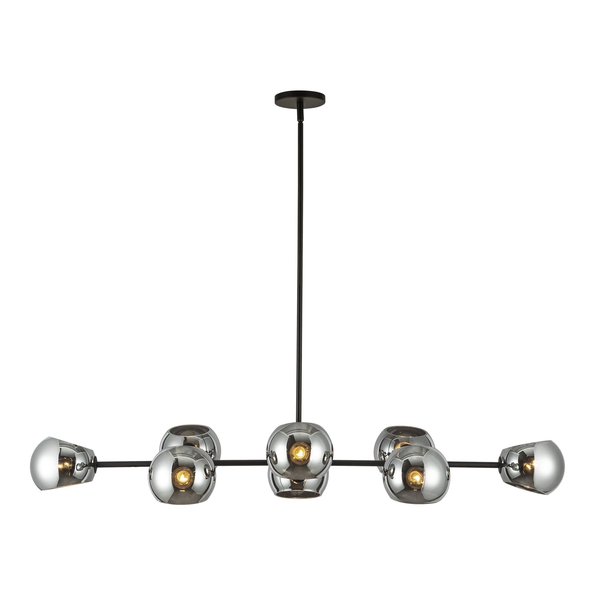 Alora Mood Willow matte black linear pendant LP548848MBSM