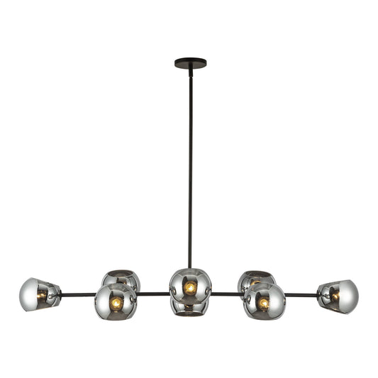 Alora Mood Willow matte black linear pendant LP548848MBSM