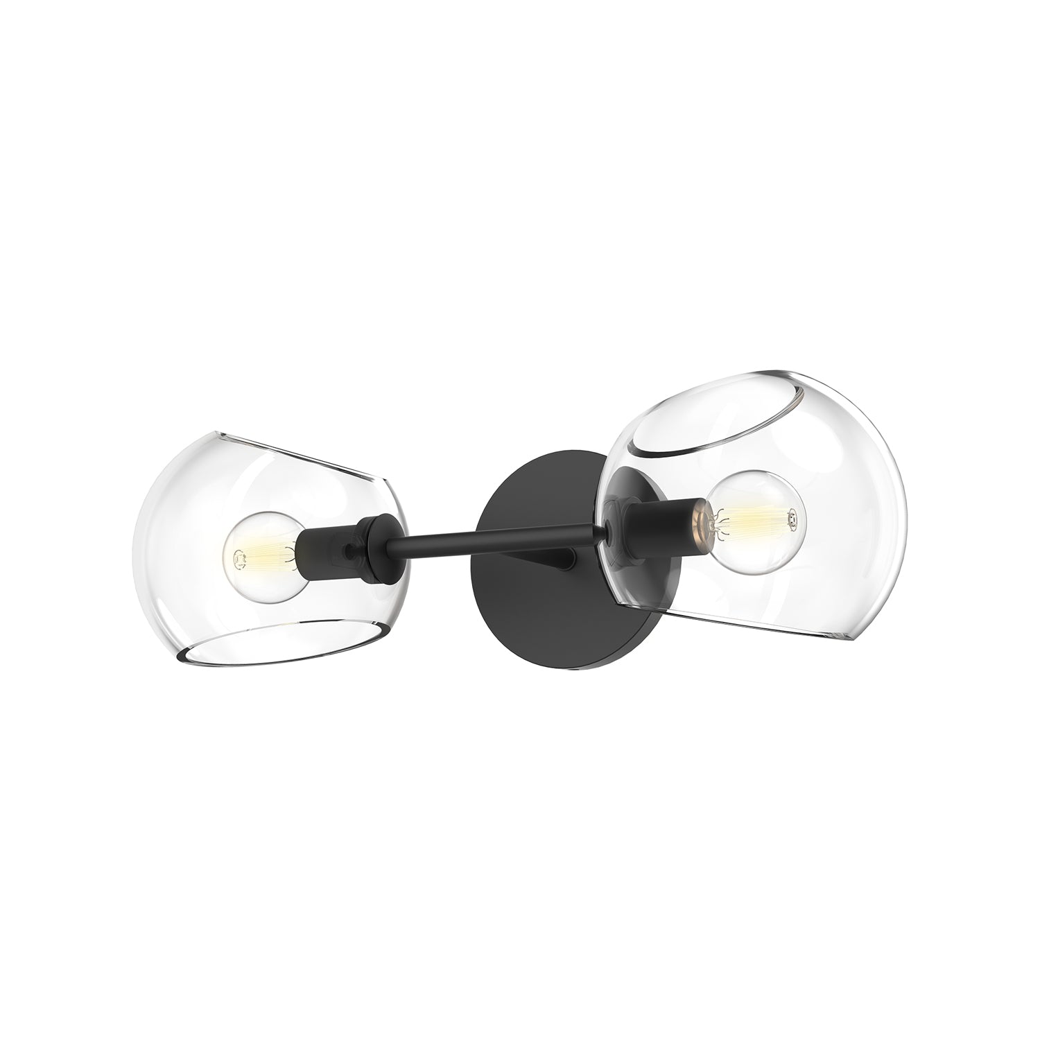 Alora Mood Willow clear glass vanity light WV548217MBCL
