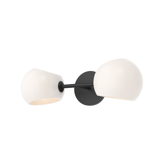 Alora Mood Willow matte black vanity light WV548217MBOP