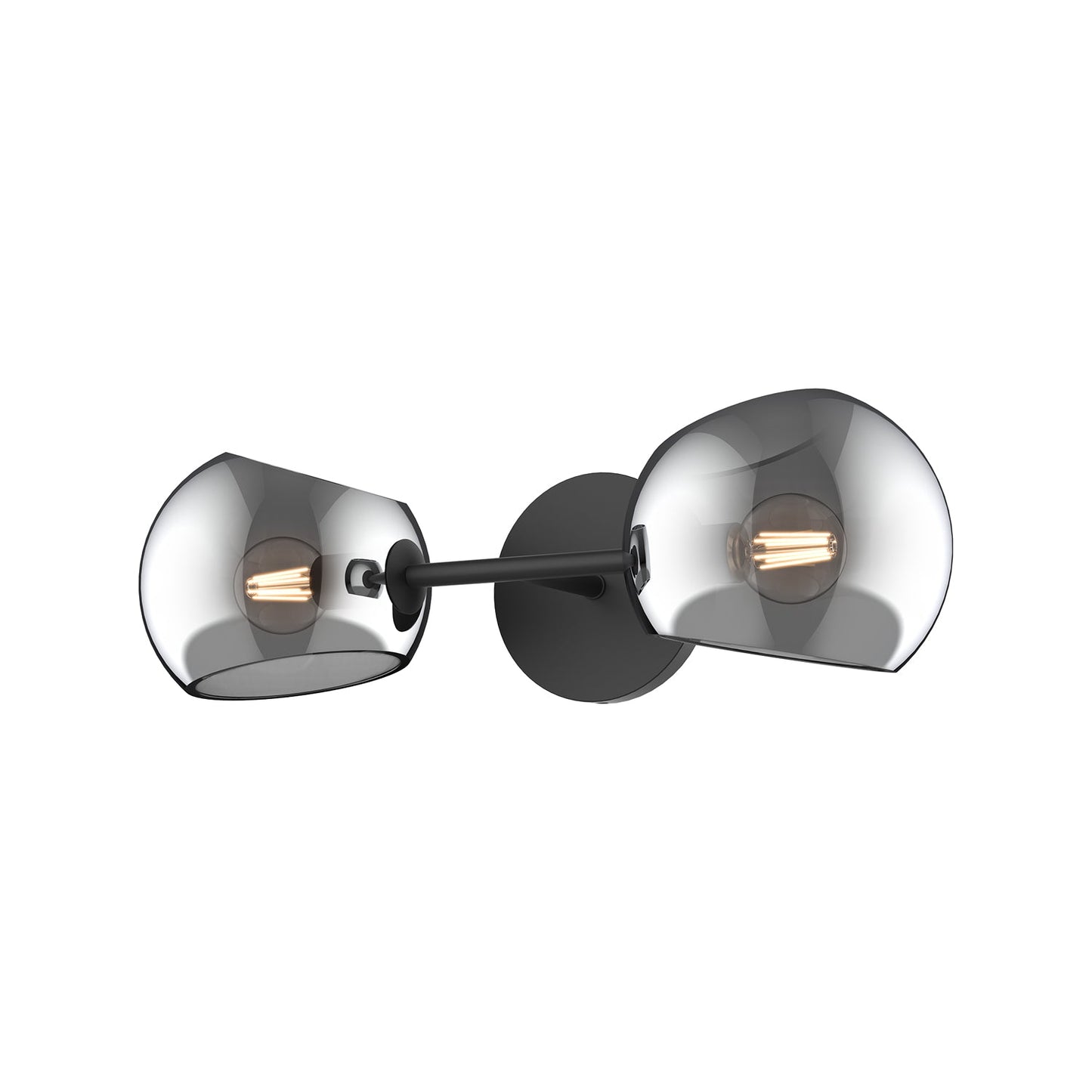 Alora Mood Willow matte black vanity light WV548217MBSM