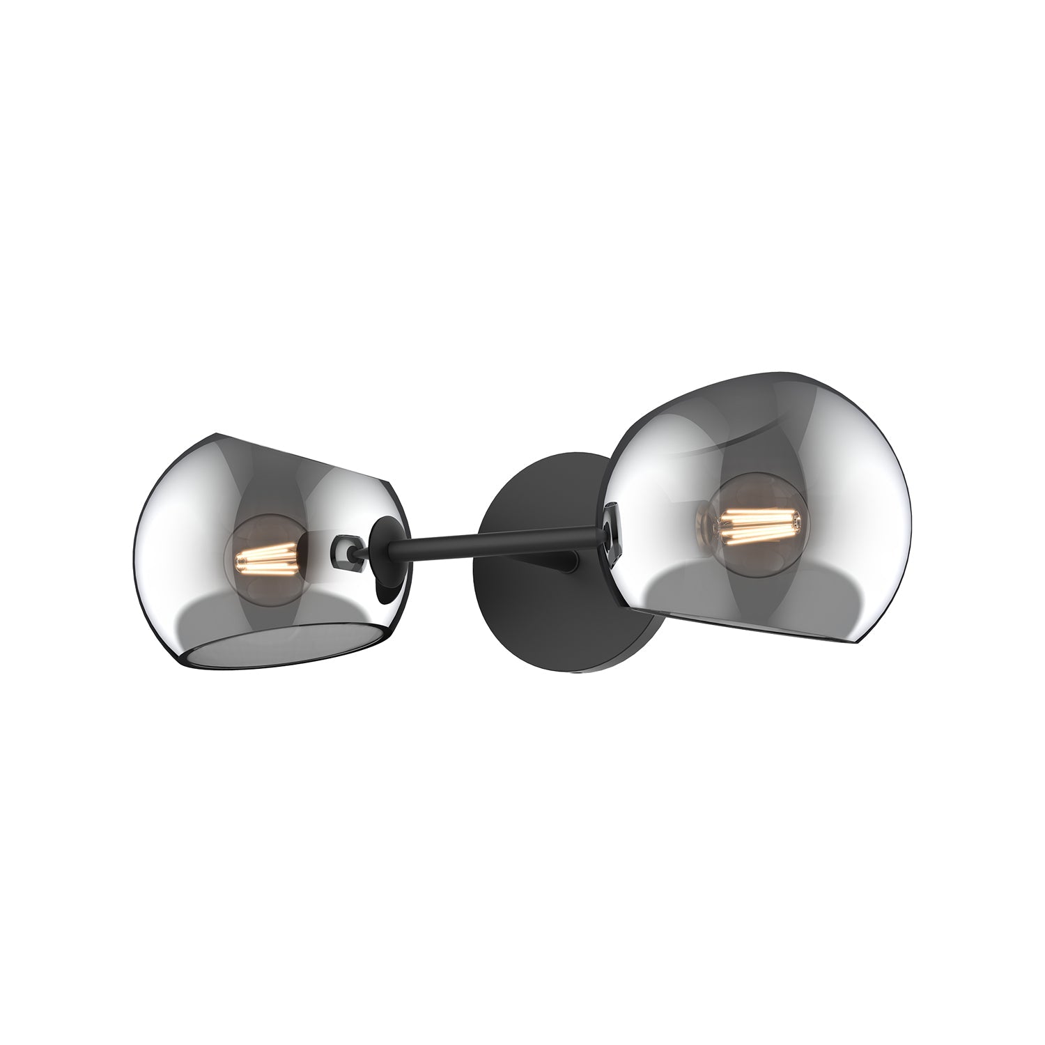 Alora Mood Willow matte black vanity light WV548217MBSM