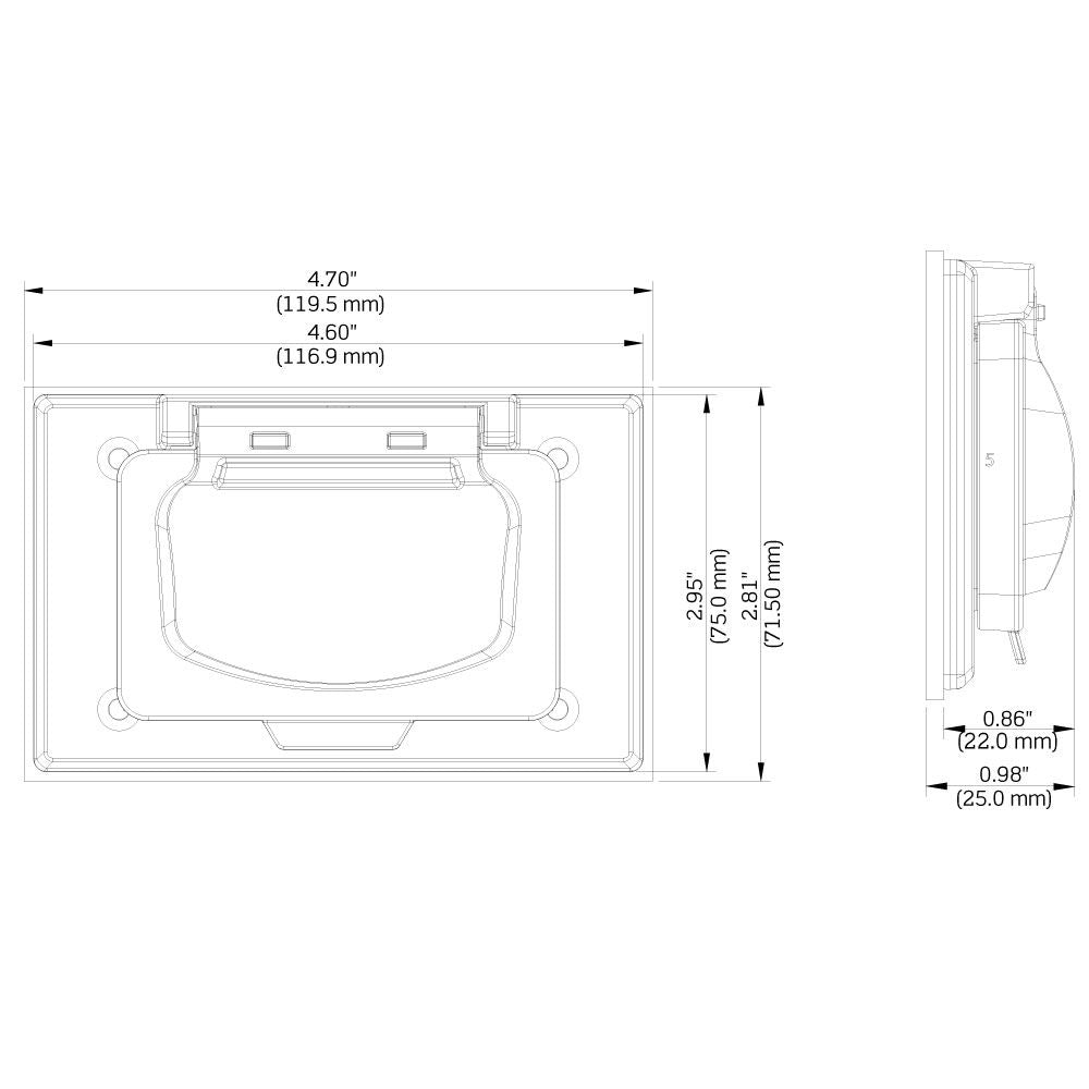 Leviton WM1HF-GY GFCI Receptacle