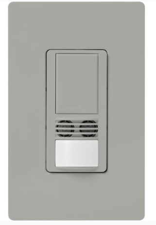 Lutron Maestro dual-tech vacancy sensor switch in Gray