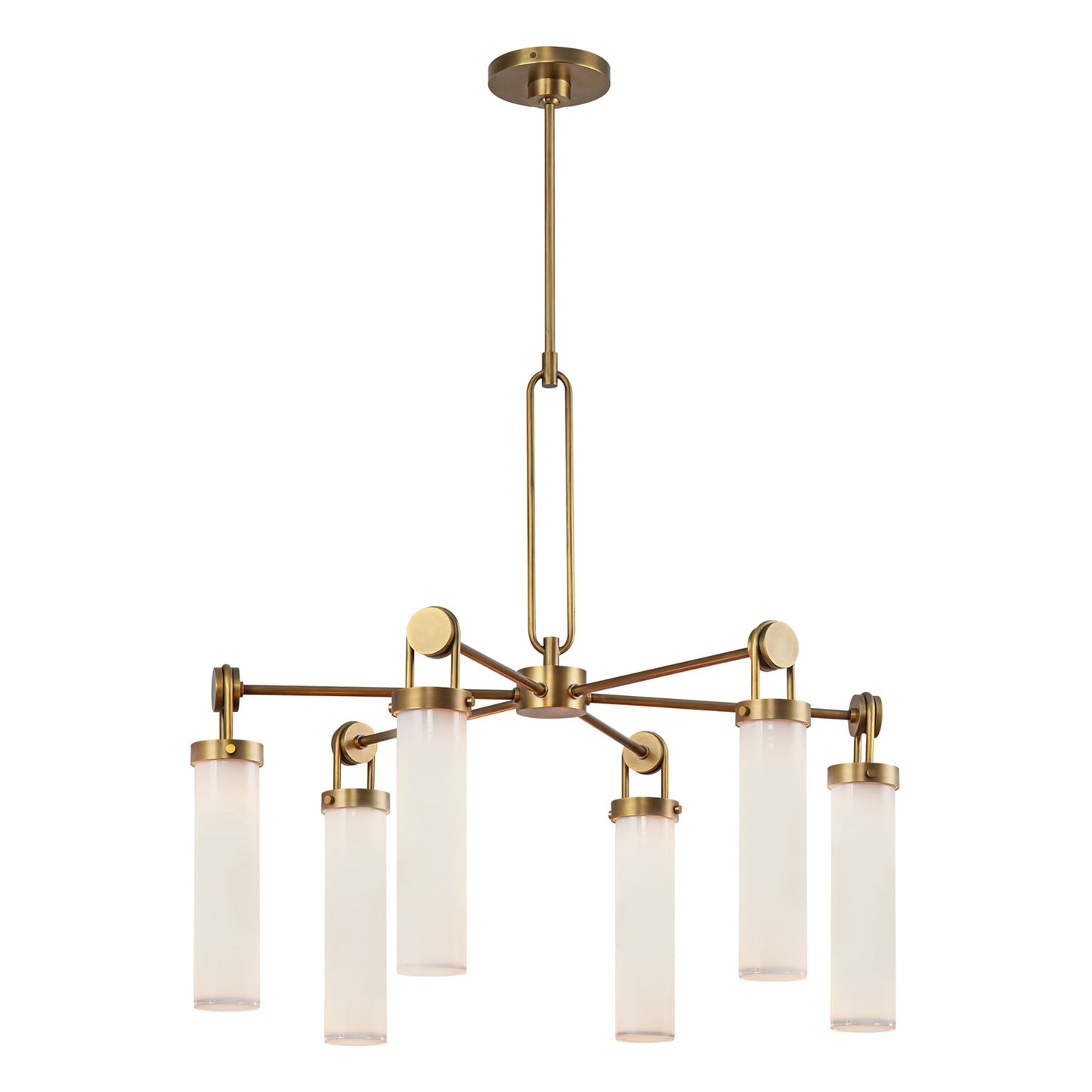 Alora Wynwood vintage brass chandelier CH355632VBGO