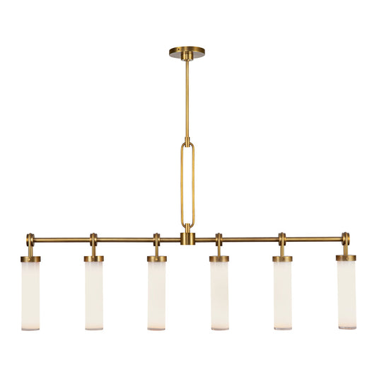 Alora Wynwood vintage brass linear pendant LP355652VBGO
