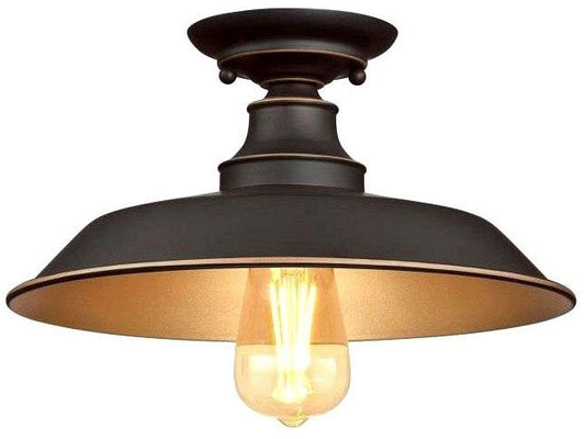 Westinghouse 1-light semi-flush mount light, oil rubbed bronze