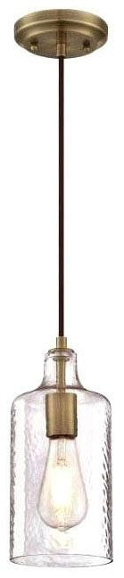 Westinghouse 1-light pendant light, antique brass