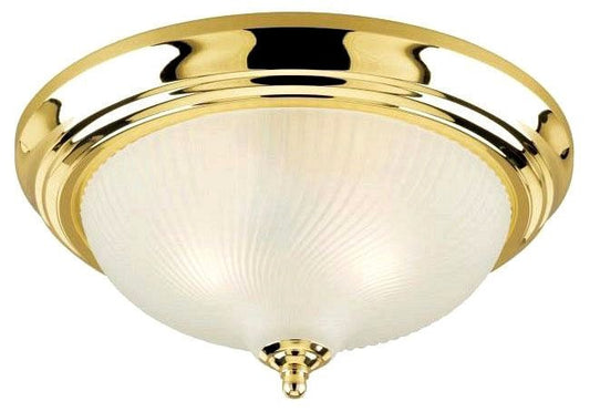 Westinghouse 2-light flush mount ceiling light, polished brass