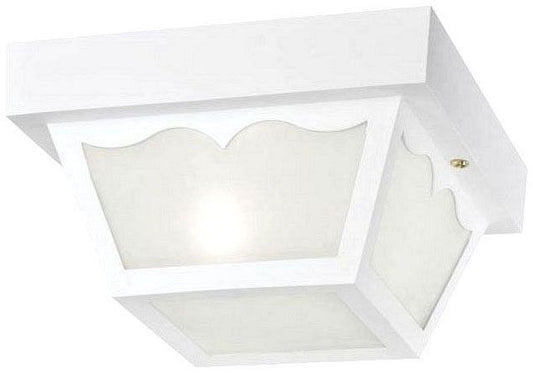 Westinghouse 1-light flush mount ceiling light, white, with frosted glass