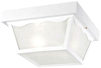 Westinghouse 2-light flush mount ceiling light, white, with frosted glass