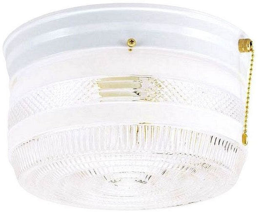 Westinghouse 2-light flush mount ceiling light, white, with clear glass