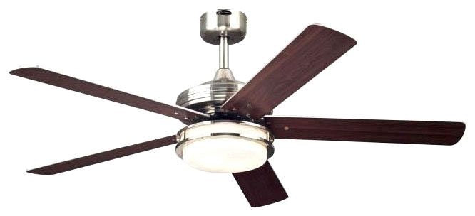 Westinghouse 52-inch LED ceiling fan, brushed nickel, with frosted glass