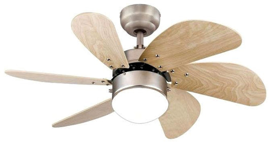 Westinghouse 30-inch ceiling fan, with opal glass