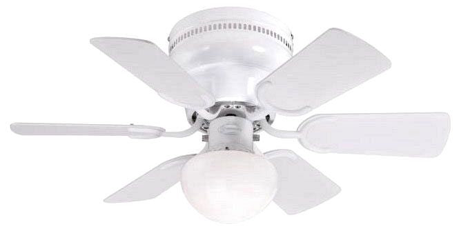 Westinghouse 30-inch ceiling fan, white, with opal glass
