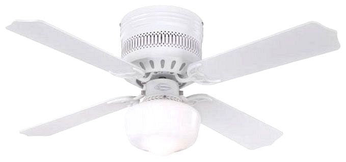 Westinghouse 42-inch ceiling fan, white, with opal glass