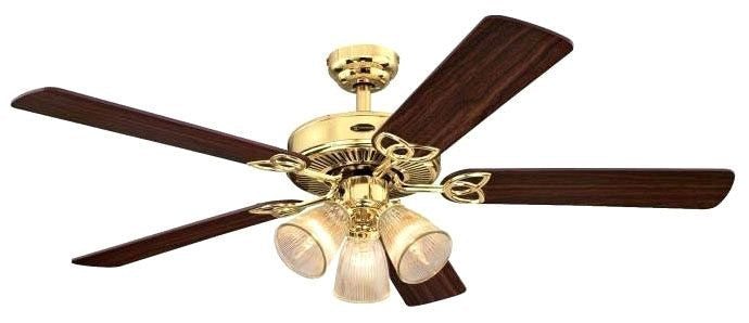 Westinghouse 52-inch ceiling fan, polished brass
