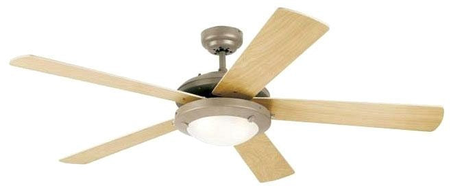 Westinghouse 52-inch LED ceiling fan, white, with frosted glass