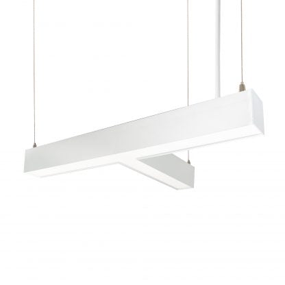 Nora Lighting NLUD-T334W "T" Shaped L-Line LED Indirect/Direct Linear, 5027lm / Selectable CCT, White Finish