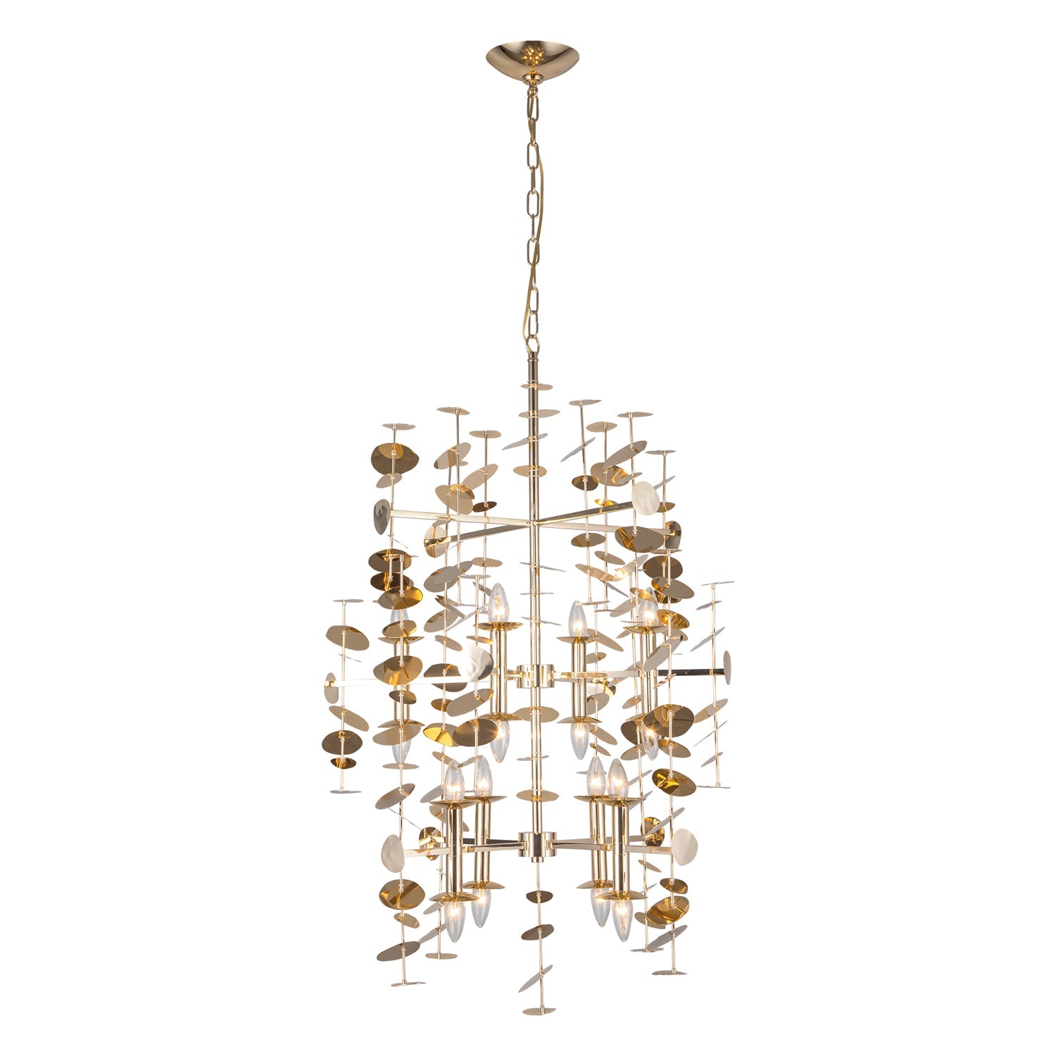 Alora Yukari polished brass chandelier CH340041PB