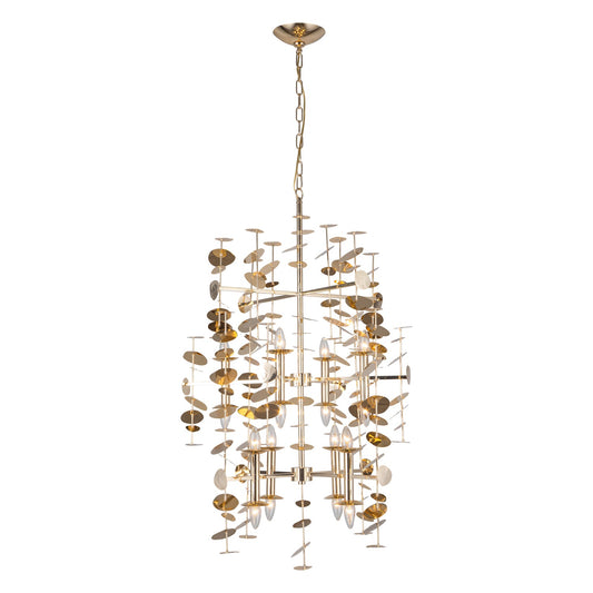 Alora Yukari polished brass chandelier CH340041PB