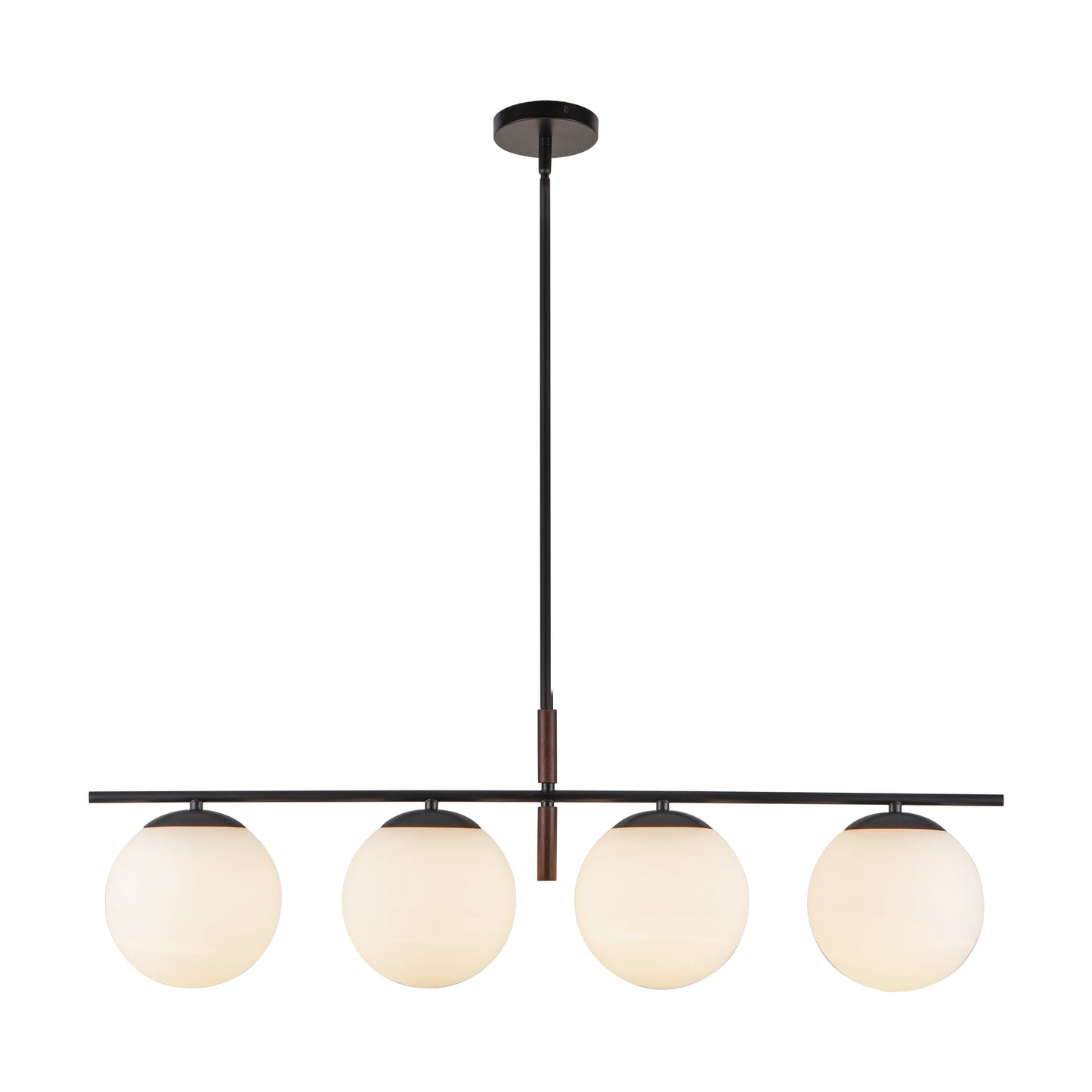 Alora Mood Zuri matte black linear pendant LP421437MBOP