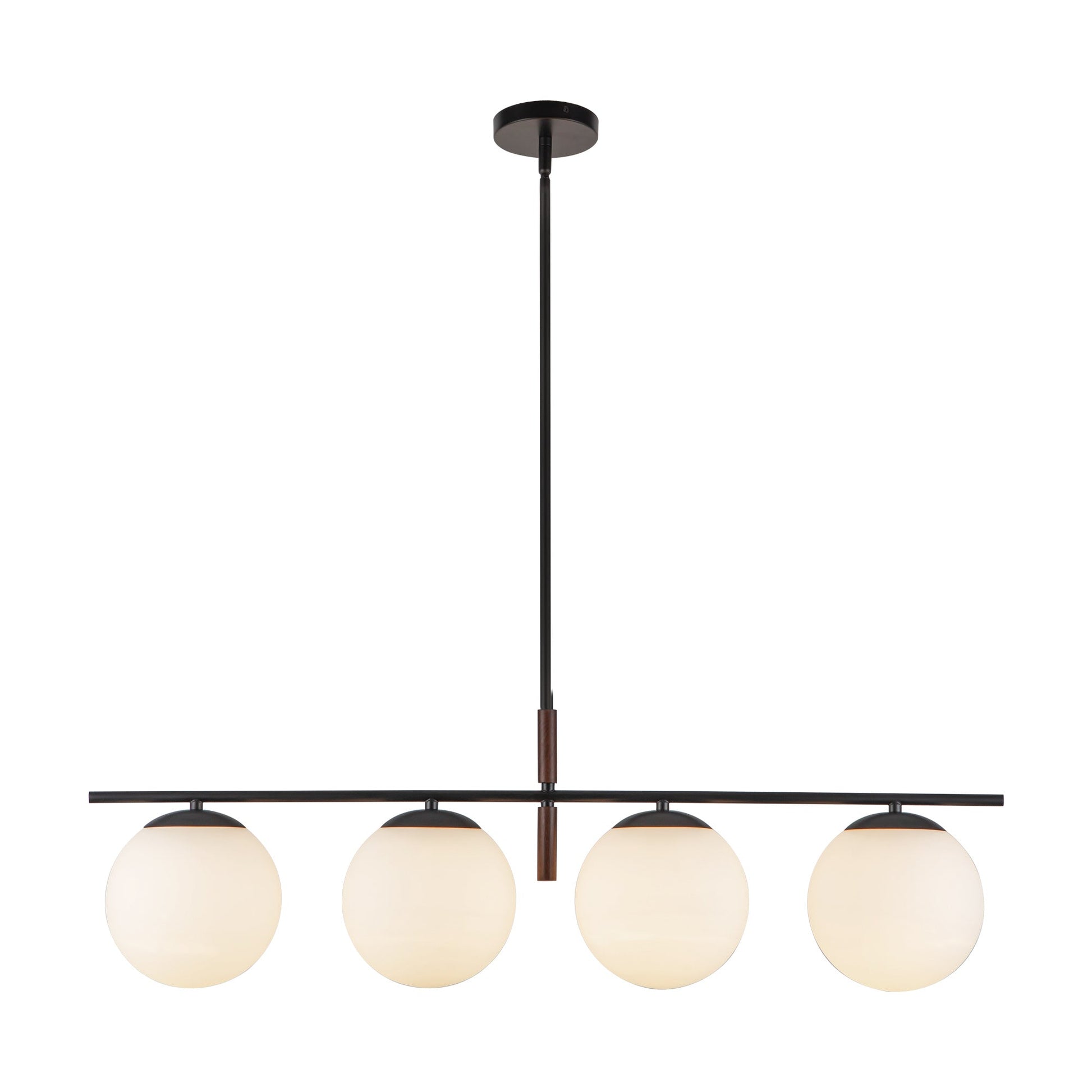Alora Mood Zuri matte black linear pendant LP421437MBOP
