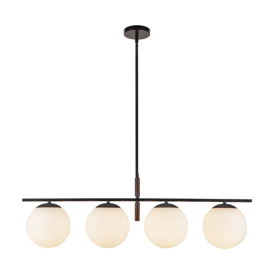 Alora Mood Zuri matte black linear pendant LP421437MBOP