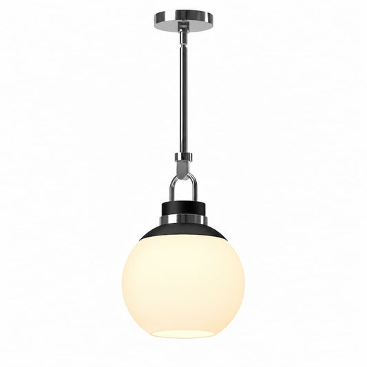 Alora Mood Copperfield PD520512CHOP 12-Inch Pendant Light in Chrome with Steel and Glass Construction