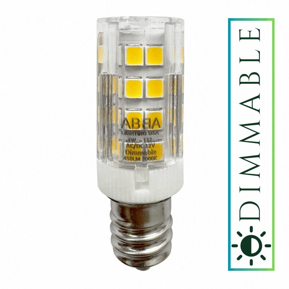 Abba Lighting E12 4W-5K E12 Low Voltage LED Bulb 4W 12V Ac/dc 5000K
