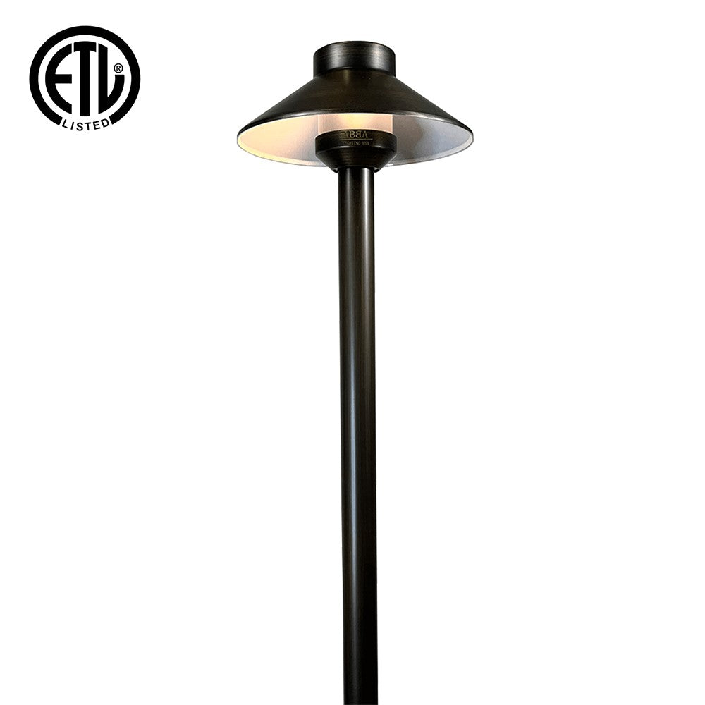 Abba Lighting PLB02 FL-NB Low Voltage Landscape Lighting Product Natural Brass