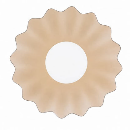 Alora Mood Soleil Collection WV436910AWOP-3WCCT-UNV Wall Vanity Light with Antique White Steel Sunburst Shade, Opal Glass and Integrated 9W LED
