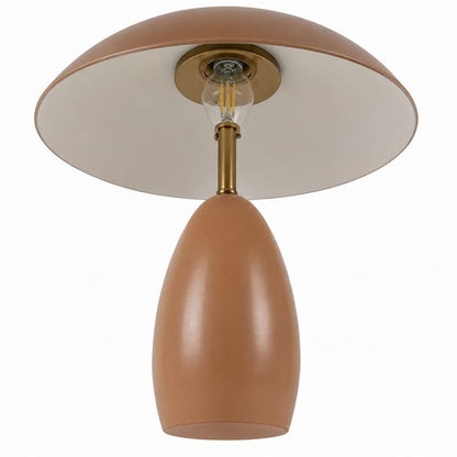 Alora Mood TL437409PEC Poppy Modern LED Table Lamp in Peach Finish with Steel Shade, 3-Step Touch Dimming and Downward Illumination
