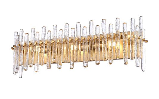 Arabela Icicles satin brass vanity light 85107-3