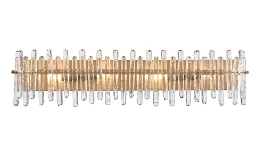 Arabela Icicles satin brass vanity light 85108-4