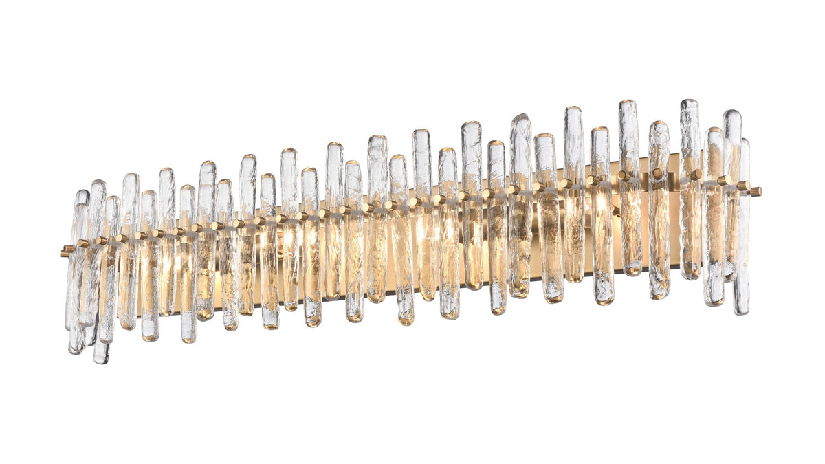 Arabela Icicles satin brass vanity light 85108-4 view 2