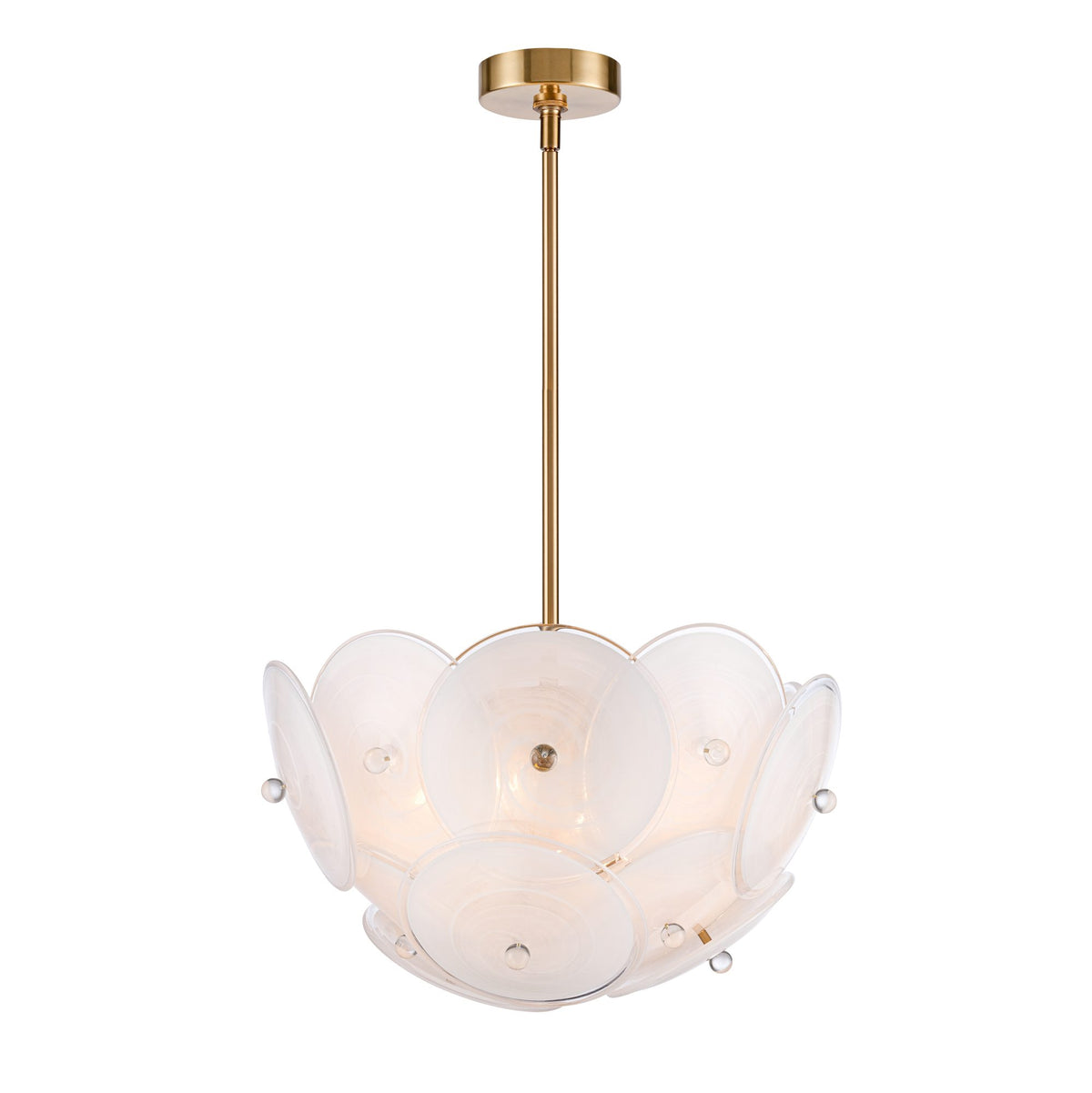Arabela Tallulah lacquered gold semi flush 85123-6